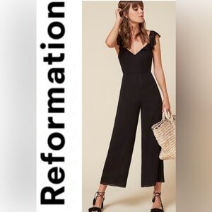 Reformation Black Miri Jumpsuit 6 - $248